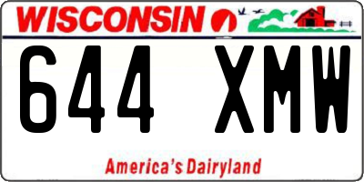 WI license plate 644XMW