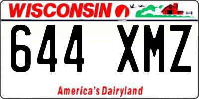 WI license plate 644XMZ