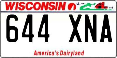 WI license plate 644XNA