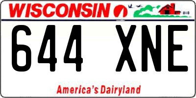 WI license plate 644XNE