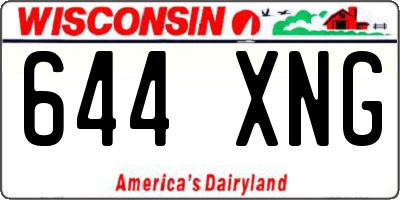 WI license plate 644XNG