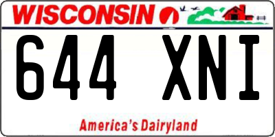 WI license plate 644XNI