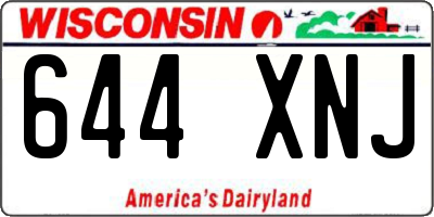 WI license plate 644XNJ