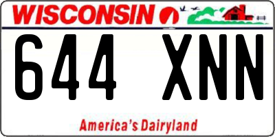 WI license plate 644XNN