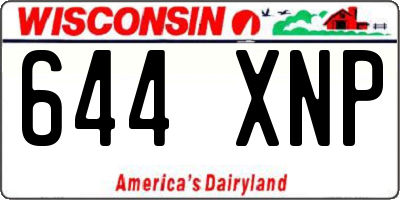 WI license plate 644XNP