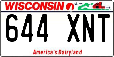 WI license plate 644XNT