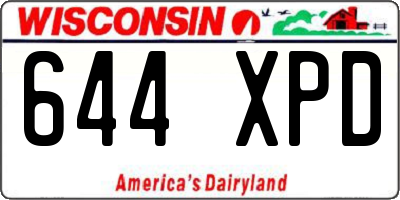 WI license plate 644XPD