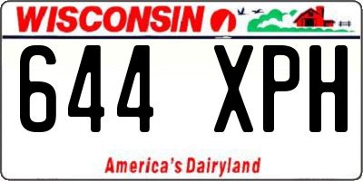 WI license plate 644XPH