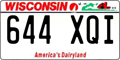 WI license plate 644XQI