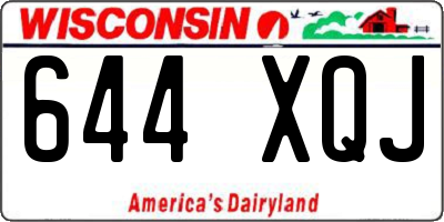 WI license plate 644XQJ