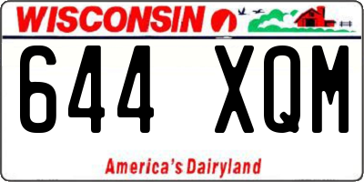 WI license plate 644XQM