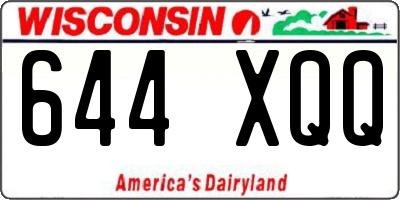 WI license plate 644XQQ