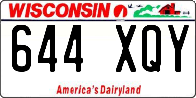 WI license plate 644XQY