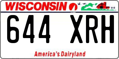 WI license plate 644XRH