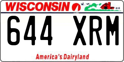 WI license plate 644XRM