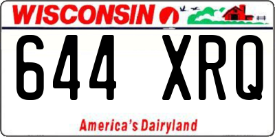 WI license plate 644XRQ