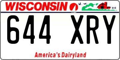 WI license plate 644XRY