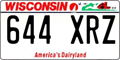 WI license plate 644XRZ