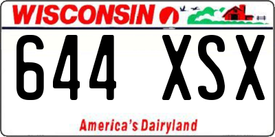 WI license plate 644XSX