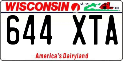 WI license plate 644XTA