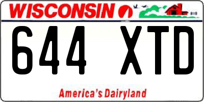 WI license plate 644XTD