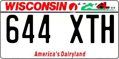 WI license plate 644XTH