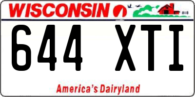 WI license plate 644XTI
