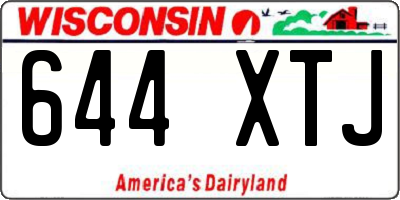 WI license plate 644XTJ