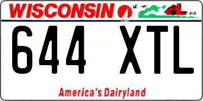 WI license plate 644XTL