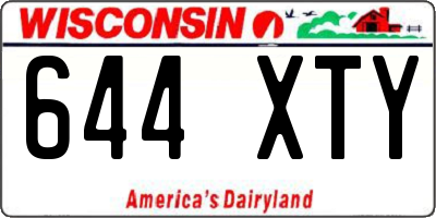 WI license plate 644XTY