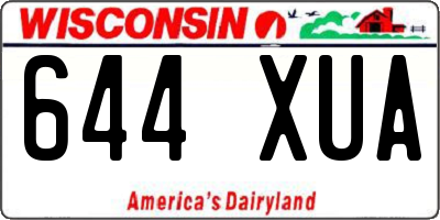 WI license plate 644XUA