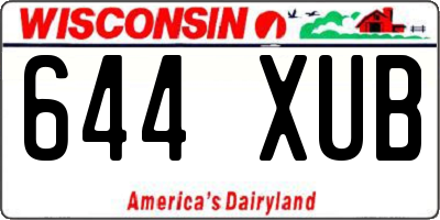 WI license plate 644XUB