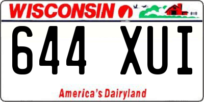 WI license plate 644XUI