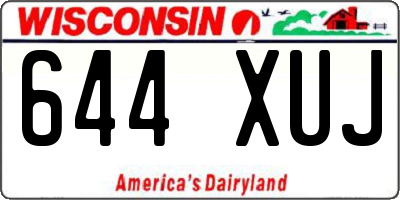 WI license plate 644XUJ