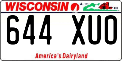 WI license plate 644XUO