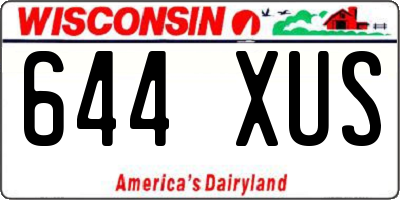 WI license plate 644XUS