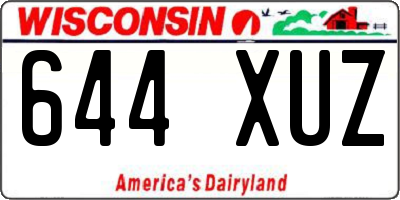 WI license plate 644XUZ
