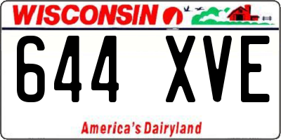 WI license plate 644XVE