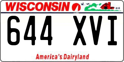 WI license plate 644XVI