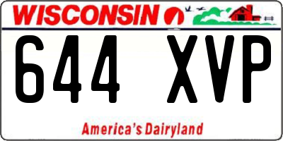 WI license plate 644XVP