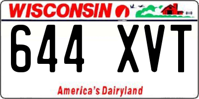 WI license plate 644XVT