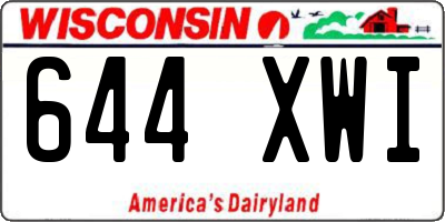 WI license plate 644XWI