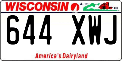 WI license plate 644XWJ