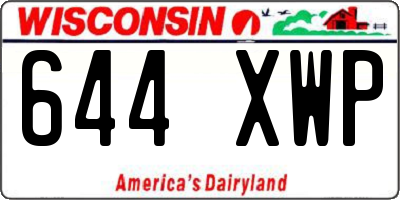 WI license plate 644XWP
