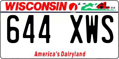 WI license plate 644XWS