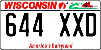WI license plate 644XXD