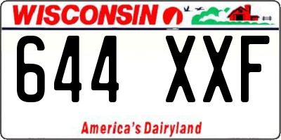 WI license plate 644XXF