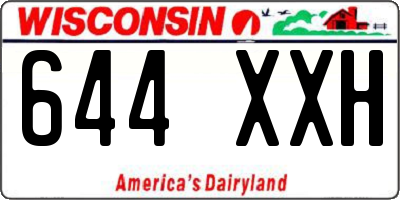 WI license plate 644XXH