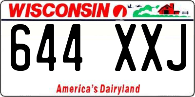 WI license plate 644XXJ