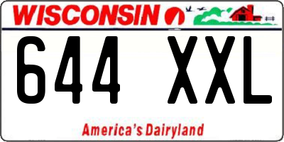 WI license plate 644XXL